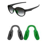 Mryok Naselli di ricambio per occhiali Oakley Enigma Mass OX8191, 57 mm, Verde scuro e nero, Low Bridge Fit