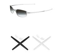 Mryok Nosepiece di ricambio per occhiali da sole Oakley Square Wire 2.0 - Opzioni, Bianco e nero, Taglia unica