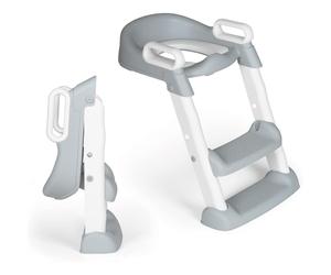 Ms - Adaptaror WC con scala - Adattatore con sedile imbottito per WC - Pieghevole e regolabile in altezza