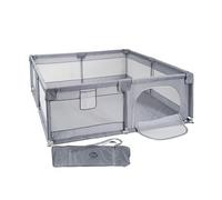 MS BabyWorld - Box Bambini XXL NYLON - 200x180 cm | Recinto per neonati pieghevole | Area giochi sicura con porticine e finestre a rete | Con ventose | Montaggio Facile (200 x 180 cm)