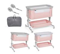 ms Co-sleeping Lettino Comfy - Lettino Co-sleeping Multi-altezza regolabile, reclinabile - Materasso incluso e include zanzariera di serie