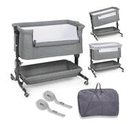 ms Co-sleeping Lettino Comfy - Lettino Co-sleeping Multi-altezza regolabile, reclinabile - Materasso incluso e include zanzariera di serie