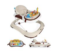 MS BabyWorld - Girello BASIC PLUS - Girello per Bambini con Vassoio Interattivo di Giochi con Suoni | Base Antiribaltamento | Tacatà con Ruote in Silicone e 3 Posizioni di Altezza