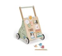 MS Montessori MAXI Deambulatore in Legno Passeggino Passeggino con Giocattoli Attività Primi Passi Passi Passeggino Bambino +12 Mesi