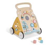 MS Montessori MIMO Deambulatore in Legno Passeggino Passeggino con Giocattoli e Attività Primi Passi Passi Passeggino Bambino +12 Mesi