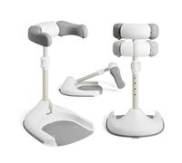 Ms BabyWorld - Supporto per vasca da bagno e doccia, con base antiscivolo, altezza e larghezza regolabile, pieghevole - Torre regolabile per bambinI - Aiuta il passaggio alla doccia in piedi (Grigio)