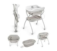 Ms BabyWorld - Vasca da bagno per neonati con gambe, fasciatoio e cestino portaoggetti - Comoda, facile da riporre, con tappo e gambe antiscivolo - Vasca da bagno per neonati