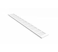 MS Beschläge Griglia di ventilazione in alluminio verniciato a polvere, colore bianco, RAL9016, colore bianco traffico, larghezza 80 mm, copertura per il riscaldamento, ventilazione del piano di