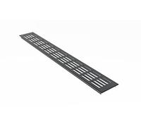 MS Beschläge Lamiera a ponte, larghezza 80 mm, griglia di ventilazione in alluminio, antracite, RAL7016, griglia di ventilazione per porta, verniciata a polvere, 400 mm
