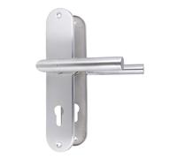 MS Beschläge Maniglia per porta Munster in acciaio inox - Maniglia per porta della stanza, WC, cilindro profilato e porta dell'appartamento - spazzolato opaco - maniglia della porta - maniglia della