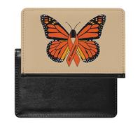 MS - Custodia per passaporto con farfalla per la consapevolezza della sclerosi multipla, con scomparto per carte di credito, custodia per passaporto da viaggio, Stile:, Taglia unica