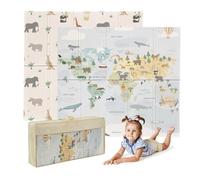 MS Fancy - Tappeto da gioco per bambini, 180 x 200 cm - Fronte-retro, Tappetino super imbottito (1,5 cm di spessore), Pieghevole e con Borsa per il trasporto