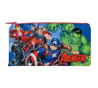 ms móvil shop Astuccio scolastico The Avengers uno scomparto, materiale scolastico, prescolare, astuccio 22 x 11 cm | Prodotto ufficiale, blu, Astuccio