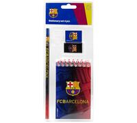 ms móvil shop Barcellona FC - Set di scrittura ufficiale | Include blocco note, matita, gomma e temperamatite | design con scudo del club | compatto e funzionale | ideale per scuola o ufficio