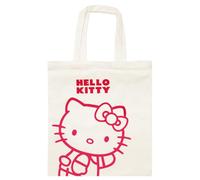 ms móvil shop Borsa in tessuto Hello Kitty 100% cotone 41x38,5 cm | Borsa Shopper riutilizzabile con manici lunghi | Design Kawaii ufficiale | Ecologico per lo shopping, scuola, regalo ragazza donna