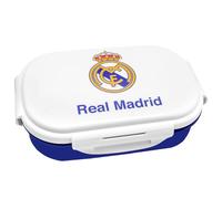 ms móvil shop Contenitore per il pranzo Real Madrid con posate, design ufficiale e scudo del club, privo di BPA, compatto e resistente