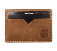 ms móvil shop Porta carte in pelle Barcelona FC ufficiale | elegante e compatto | 10 x 7 cm | Prodotto con licenza | con confezione regalo | Ideale per i fan del Barça, marrone, De mano, Classico