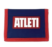ms móvil shop Portafoglio Atletico di Madrid Velcro con Atleti Rilievo 3D Portafoglio Vari Scomparti Porta Carte Portafoglio Calcio | Prodotto Ufficiale, Nero , De mano, Classico