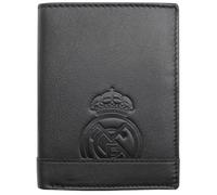 ms móvil shop Portafoglio ufficiale R Madrid - Pelle 100% legittima con protezione RFID - Design verticale con portafoglio - Incisione esclusiva dello scudo del club - Regalo per uomo, multicolore, De