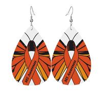 Ms Multiple Sclerosis Awareness Butterfly Orecchini In Pelle Penzolare Orecchini Leggera Orecchino In Pelle Per Decorazioni Carnevale Donne