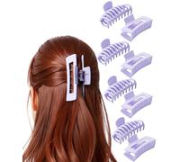 Ms. Pen - Grandi fermagli per capelli da donna, 10,9 cm, confezione da 8, viola, fermagli per capelli da donna