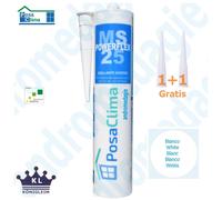 MS POWERFLEX 25 BIANCO 290ML Silicone Polimero Adesivo Impermeabile Verniciabile