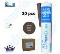 MS POLIMERO HANNO 290ML MARRONE 20 PZ Silicone adesivo per montaggio infissi