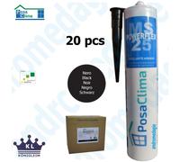 MS POLIMERO HANNO 290ML NERO 20 PZ Silicone adesivo per montaggio infissi