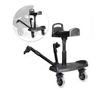 Ms - Trasportino + sedile universale - Monopattino con sedile imbottito per passeggino -Altezza regolabile - Base antiscivolo - Per bambini dai 2 ai 6 anni (25 kg) - Con tracolla per il trasporto