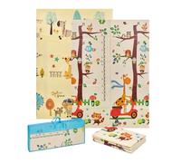 MS Trendy - Tappeto da gioco per bambini, 180 x 120 cm, doppio lato, tappetino molto imbottito (1 cm spesso), pieghevole e con borsa per il trasporto