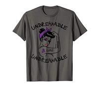 Ms Unbreakable Ribbon Lupus Awareness Gift Women Motivation Maglietta