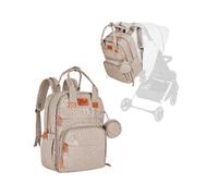 ms Zaino per pannolini per bambini, zaino per pannolini grande, multifunzione, per neonati, porta ciuccio e mamma e papà (Unisex)