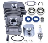 MS291 Kit pistone cilindrico per motosega Stihl MS 291, 47 mm, Big Bore Top End Kit per Stihl MS 271 Farm Boss, con cuscinetti a sfera e guarnizioni, 1141-020-1206 (ingresso rotondo)