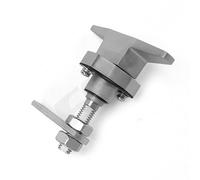 MS309 - Serratura con maniglia a forma di T per serrature telescopiche per porte, interruttore telescopico, serratura industriale per armadietto, 1 pezzo (Stainless steel)