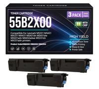 MS331 MS431 MX331 MX431 Cartucce toner 55B2000 55B2H00 55B2X00 Toner per Lexmark MS431dn MS431dw MX431adn MX432adwe MS331dn MX331adn Stampanti con chip 20.000 pagine