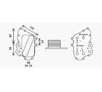 PRASCO MS3713 Radiatore olio motore