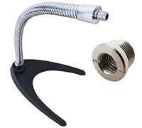 MS60 Treppiedi da tavolo microfono KEEPDRUM metallo collo di cigno cromato + Riduttore, filettatura msa016