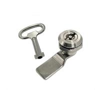 MS705 - Serratura per attrezzi in acciaio inox, con linguaggio rotante, per serratura a camma dell'armadio industriale, chiavi di bloccaggio dell'armadio elettrico da 18 mm, 1 pezzi (H7mm-Stainless)