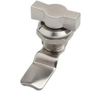 MS714-2 Serratura a chiave con maniglia a T for armadio elettrico in acciaio inox MS722 Serratura a doppia ala for porta dell'armadio elettrico in lamiera di ferro 1 pz(Stainless steel)