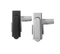 MS717-1 Serratura per porta del gabinetto, serratura piatta in lega di zinco, serratura per scatola di fuoco, fermo per scatola elettrica nera, MS717-1, 1 pz (argento zinco)
