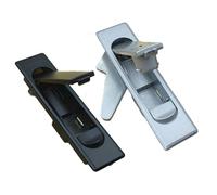 MS730 - Lucchetti per aeromobili in lega di zinco, con chiusura a pressione, chiavistello industriale per armadi elettronici e metropolitane, 1 pezzo (Black-no-key-zinco)