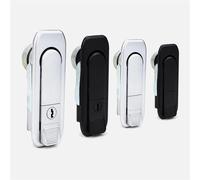 MS738, blocco push-to-open, serratura a pulsante, interruttore per porta dell'armadio, 1 pezzo (nero, no key)