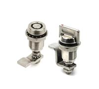 MS816-3S - Serratura a compressione per armadietto, in acciaio inox 304, antiurto, 1 pezzo (tipo a punti con chiave)