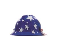 MSA 10071157 Casco di sicurezza a visiera intera Freedom Series V-Gard con sospensione a cricchetto Fas-Trac III, calotta in polietilene, corona