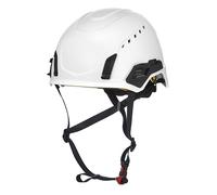 MSA 10242813 V-Gard H2 Pro Safety Type 2 Helmet with Comfortable Fas-Trac III Ratchet Suspension | Push-Button Accessory Rail and Universal Lighting Clips | MIPS® | Vented, Standard in White