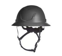 MSA 10250606 V-Gard H2 Casco di sicurezza a bordo completo tipo 2 - Sospensione a cricchetto confortevole, protezione contro gli urti rotanti MIPS, ventilato, medie standard, nero