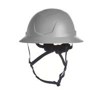 MSA 10250621V-Gard H2 Casco di sicurezza a bordo completo tipo 2 - Sospensione a cricchetto confortevole, protezione contro gli urti rotanti MIPS, non ventilato, taglia media standard in grigio