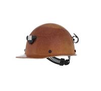 MSA 460409 - Casco rigido di sicurezza con attacco Pinlock Stazon, staffa per lampada e supporto per cavo, realizzato in resina fenolica, carichi di calore radianti fino a 350 °C, misura standard in
