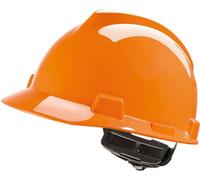 MSA Casco da costruzione V-Gard - non ventilato per cantieri ed elettricisti - Casco leggero secondo DIN EN 397 per lavoro - arancione