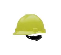 MSa Safety v-gard protective Cap with Fas-Trac Suspension, standard, Hi-Viz Yellow/Green, 1